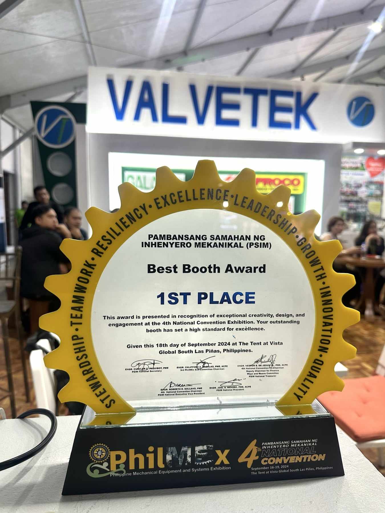 Philippine Mechanical Equipment and Systems Exhibition PhilMex 2024 Best Booth Award